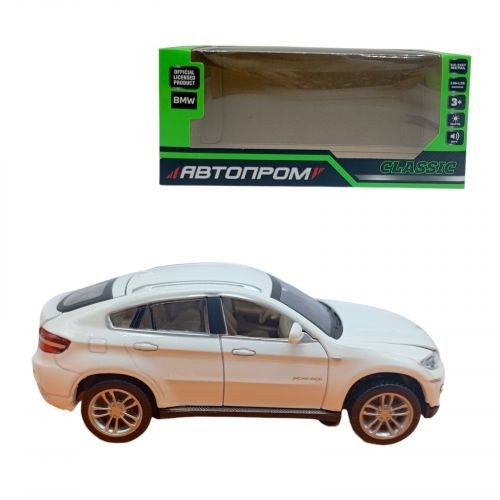 Машина АВТОПРОМ 1:32 BMW X6 (БІЛА) кор 18*8*9 см.