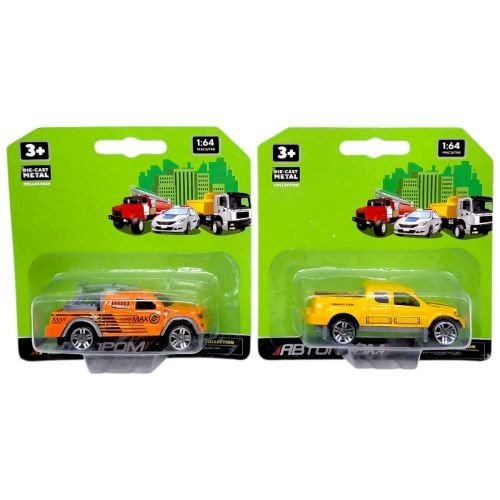 Машина металева АВТОПРОМ, 1:64, мікс видів (планшет 15,5*11,5*4 см)