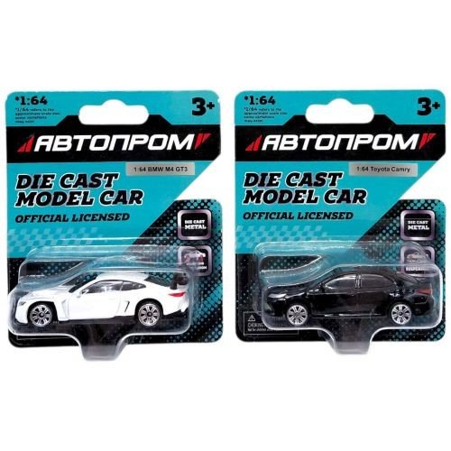 Машина металева АВТОПРОМ, 1:64, мікс видів (планшет 10*3,5*12 см)
