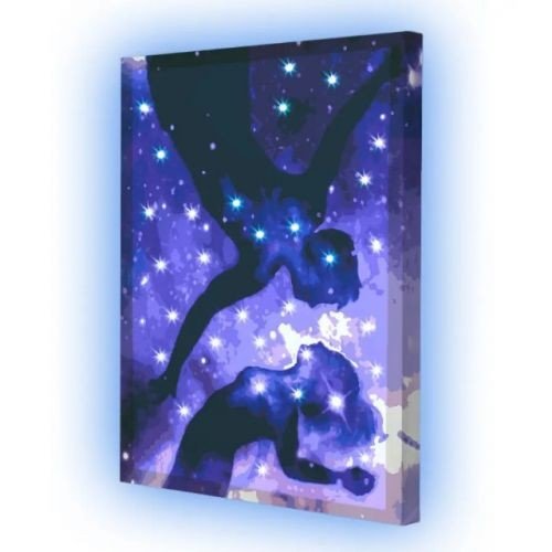 Картина по номерах зі світлодіодною підсвіткою "Сяйво твоєї душі" 40х50 см