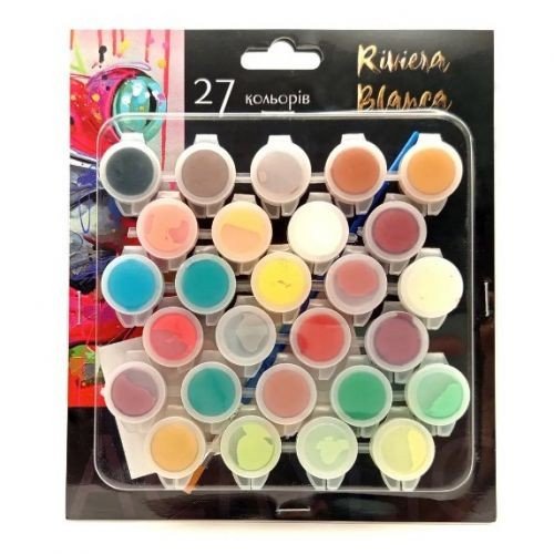 Фарба акрилова художня для живопису та декорування, 27 кольорів