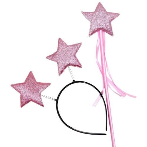 Набір новорічний (обруч із чарівною паличкою) "Зірочка" рожевий