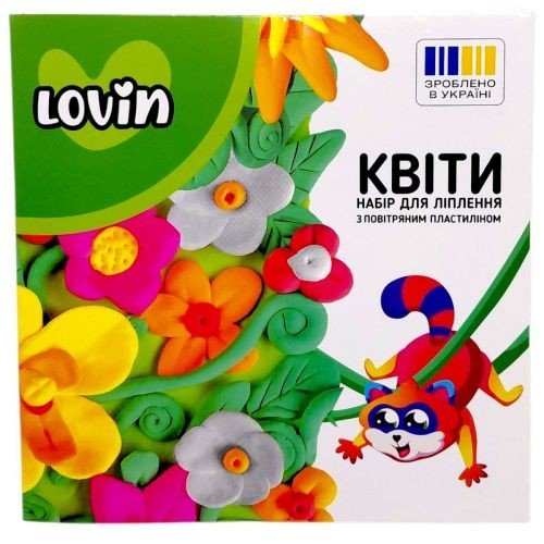 Набір для ліплення об’ємної картини з повітряного пластиліну "Квіти" (ВИД 4)