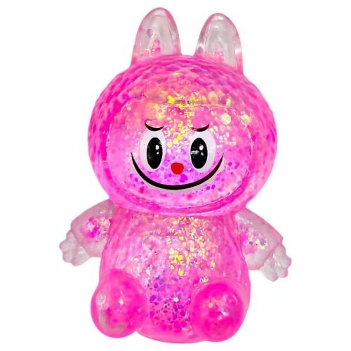 Антистрес жуйка-тягучка "Монстрик Лабубу" 10 см (РОЖЕВИЙ)