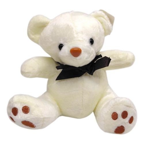 Мʼяка іграшка "Ведмедик з бантом" 17 см (БІЛИЙ)