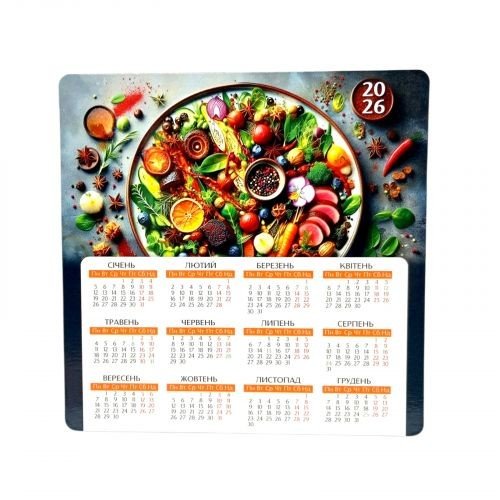 Календар на магніті 2026 рік Італійська тарілка