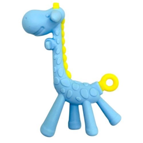 Силіконовий прорізувач Жираф без футляру (БЛАКИТНИЙ)