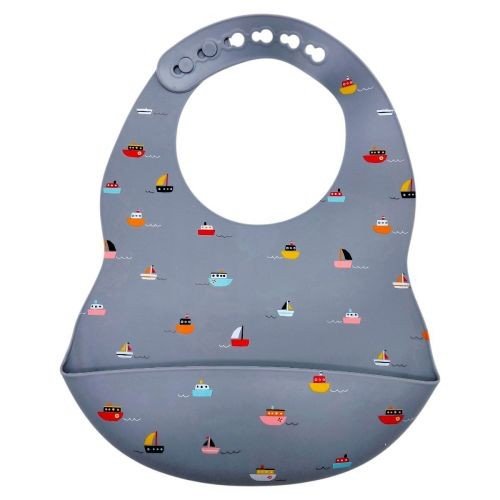 Слинявчик силіконовий (СІРИЙ)