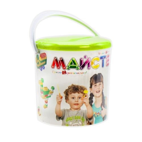 Конструктор "Майстер", в відрі, 66 деталей