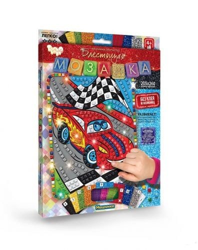 Набір для творчості "Блискуча мозаїка" Тачки