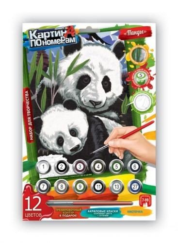 Картина за номерами "Панди"