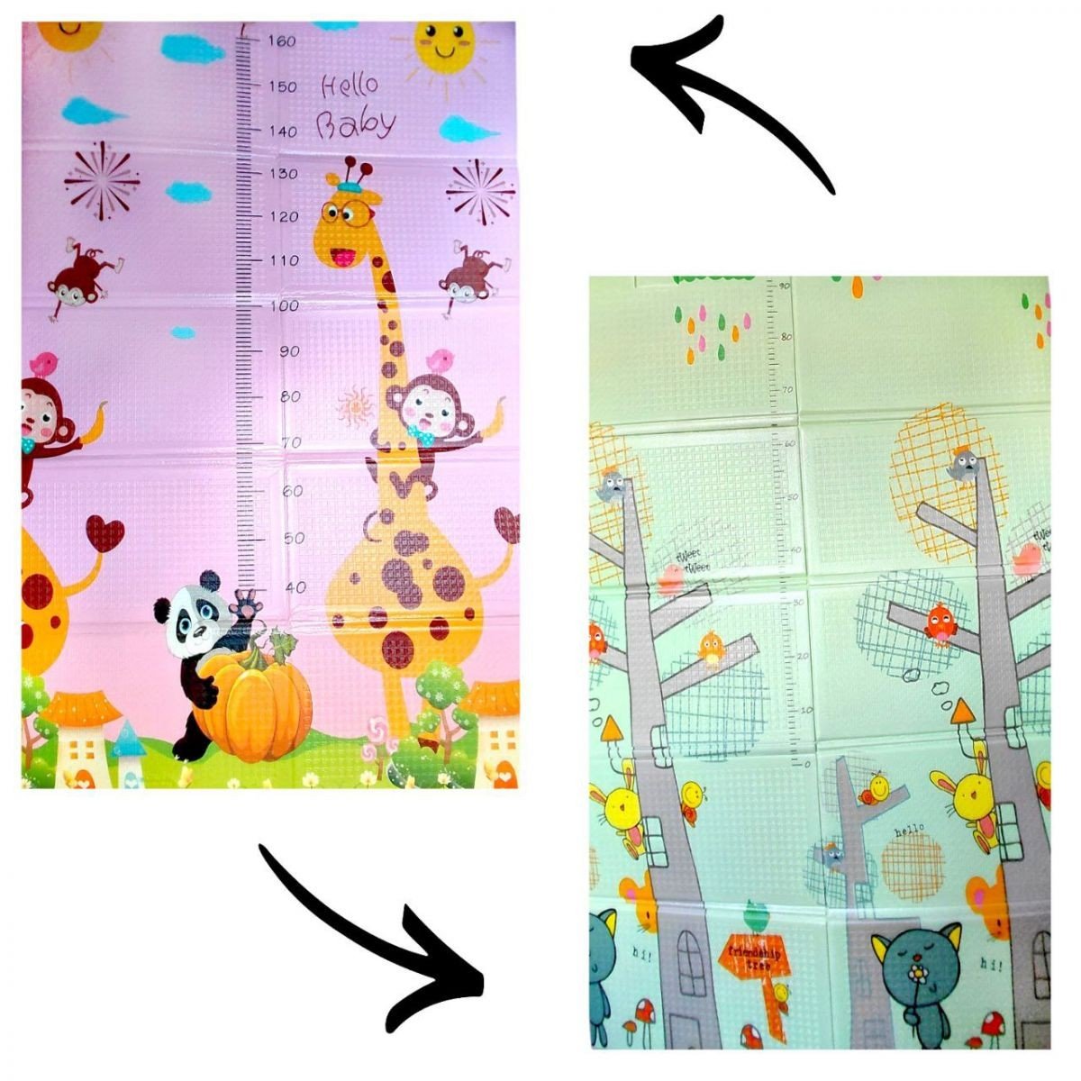 Фото1.Килимок ігровий (ТЕРМО) 2-сторонній EVA С-64701 (20) 180х120х0.8см, в сумці