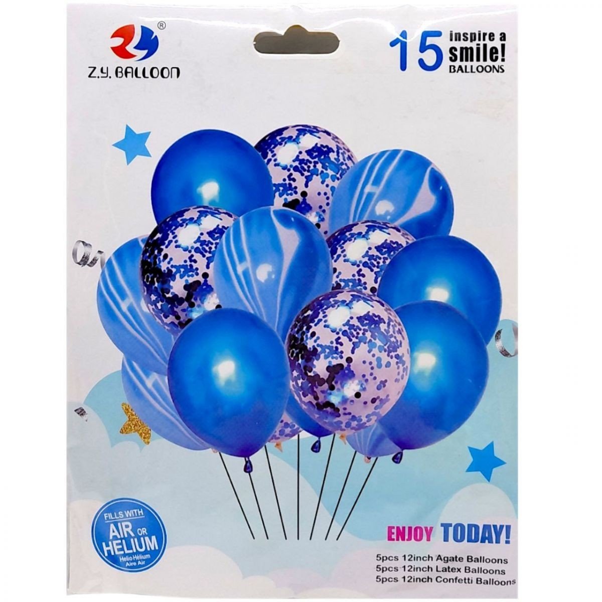 Фото1.Кулі повітряні (набір - 15шт.*30см)