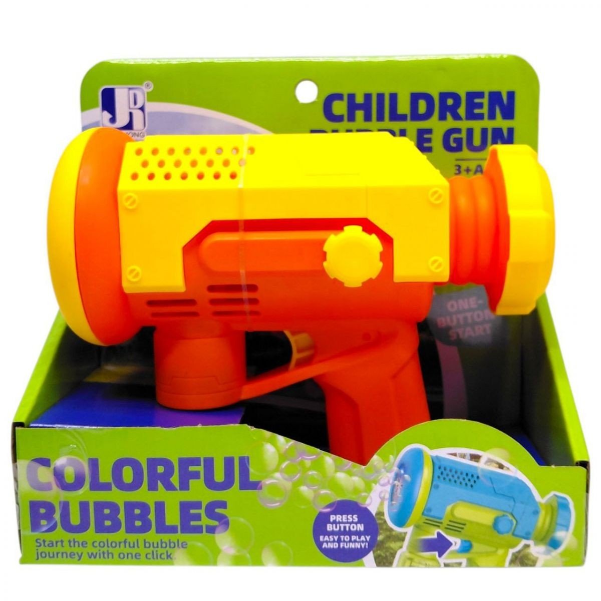 Фото1.Мильні бульбашки пістолет, короб. (ПОМАРАНЧЕВИЙ)