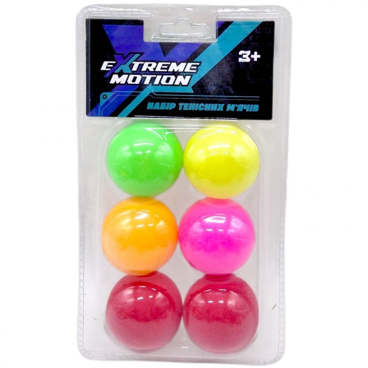 Фото1.Мʼячики для тенісу (матеріал PP, 6 шт в упак.слюда)