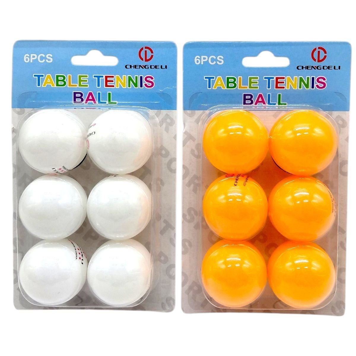 Фото1.Мʼячики для тенісу, матеріал ABS, 2 кольори, 6 шт в упак. слюда (мікс)
