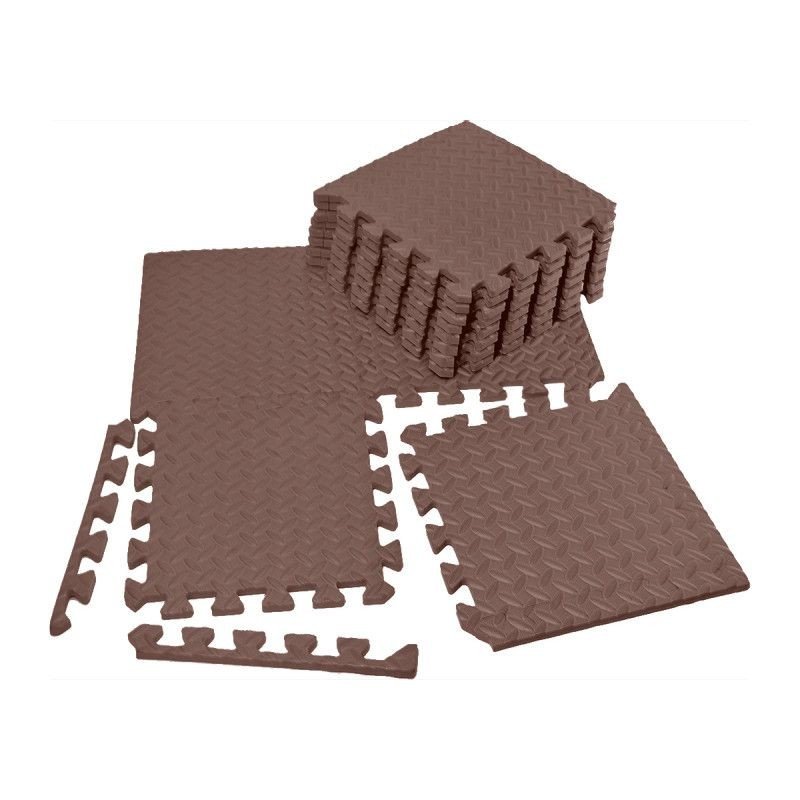 Фото1.Татамі мат EasyFit 8 шт (30х30х1 см) хвіст ластівки (коричневий) EasyFit (298895)