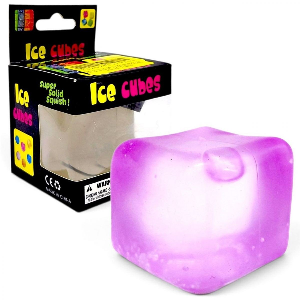 Фото1.Сквіш антистресс кубик льоду 5 см кольоровий (ФІОЛЕТОВИЙ) MIC (302932)