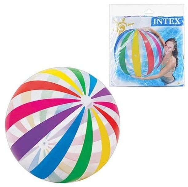 Фото1.Мʼяч надувний (107 см), Різнокольоровий дизайн