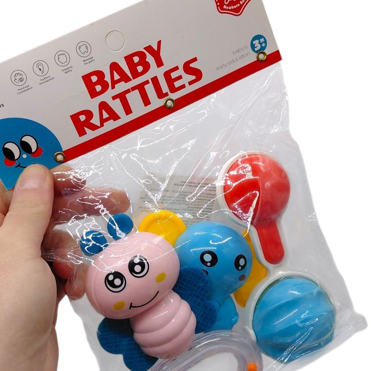 Фото2.Набір брязкалець, в кульку 3 шт. р.23x17 см