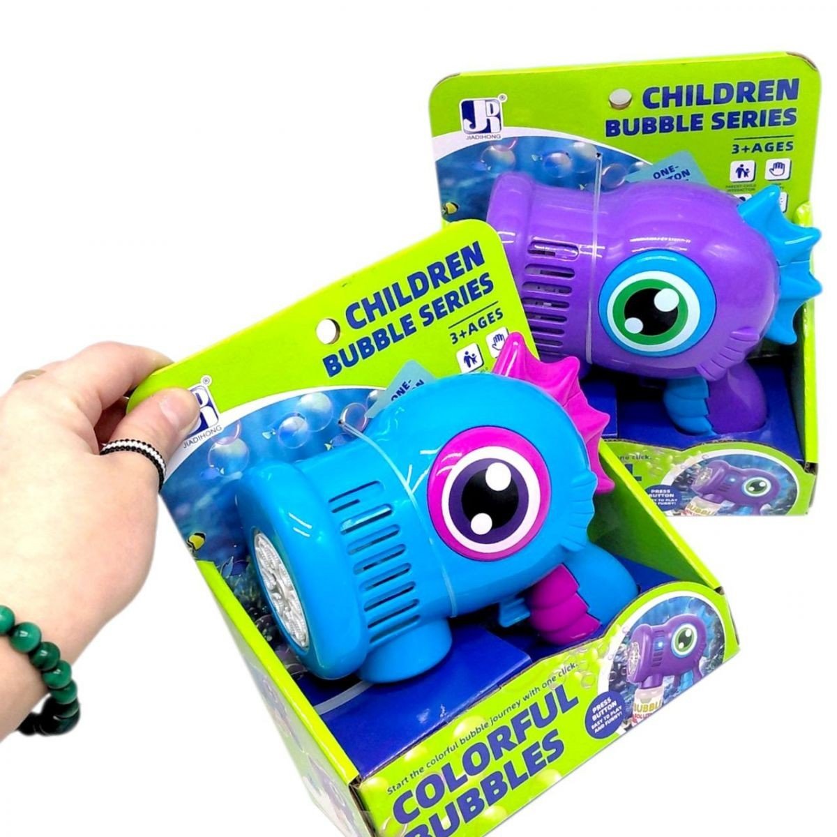 Фото2.Бульбашкомет морський коник в коробці (ФІОЛЕТОВИЙ)