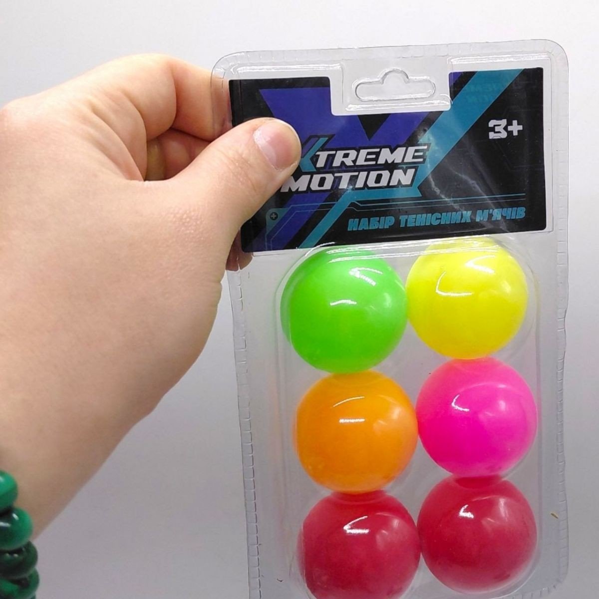 Фото2.Мʼячики для тенісу (матеріал PP, 6 шт в упак.слюда)