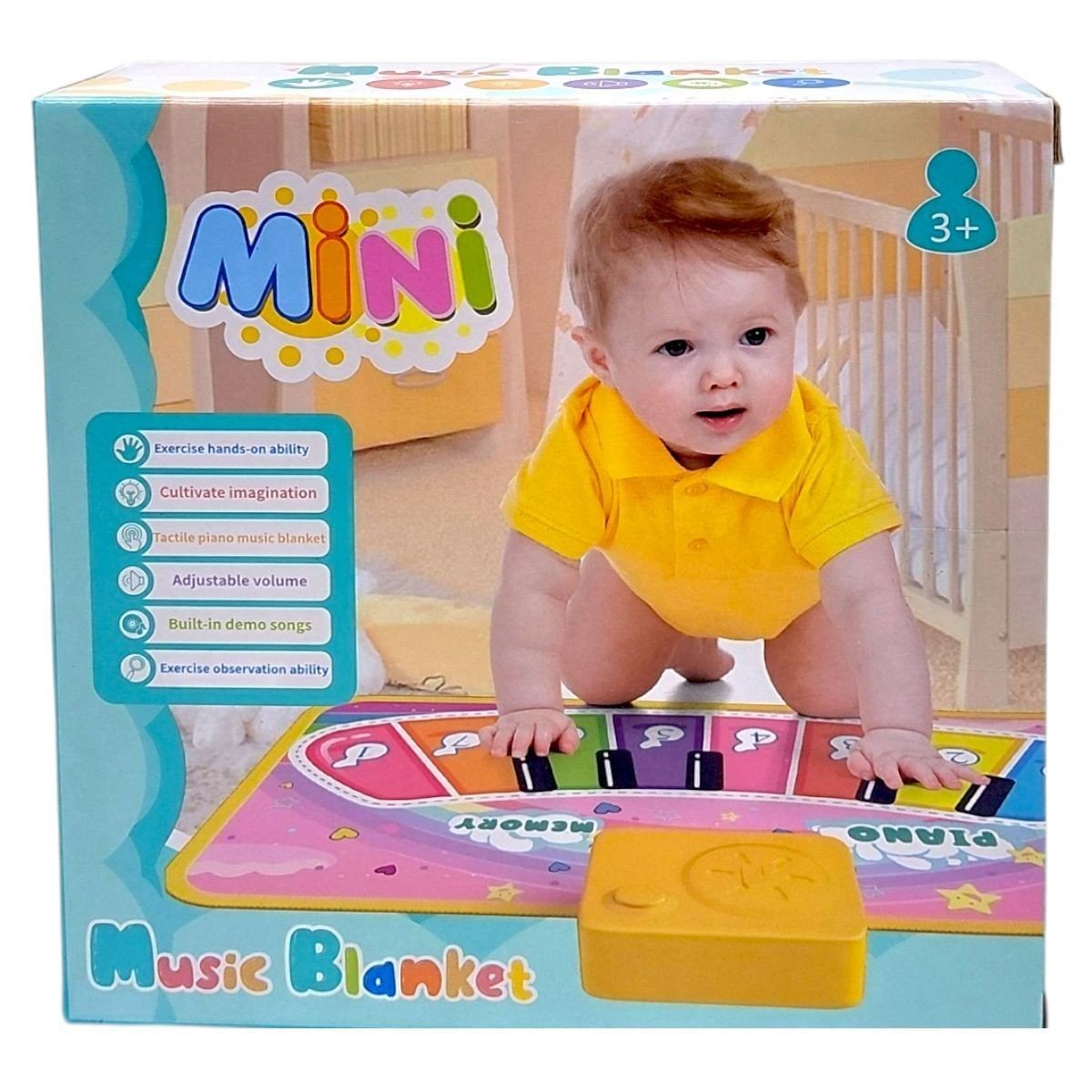 Фото2.Музичний килимок, р-р килимка 46*24,5см.,у короб. 16*16*5,3см.