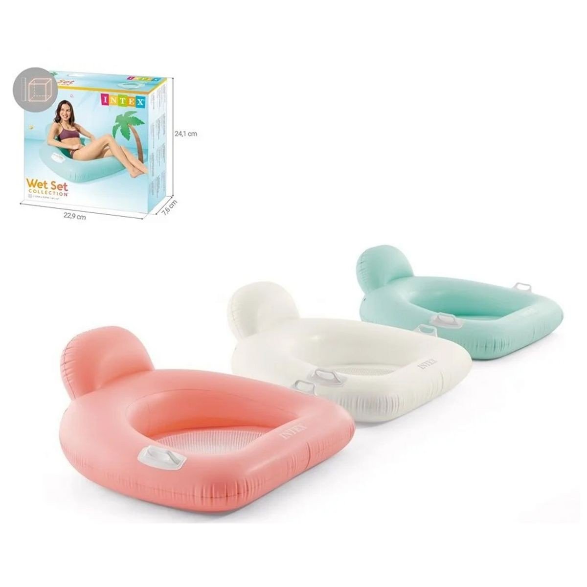 Фото6.Надувний плотик в коробці 114x107 см (БІЛИЙ)