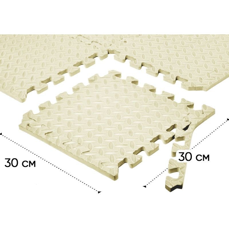 Фото2.Татамі мат EasyFit 8 шт (30х30х1 см) хвіст ластівки (білий) EasyFit (298896)