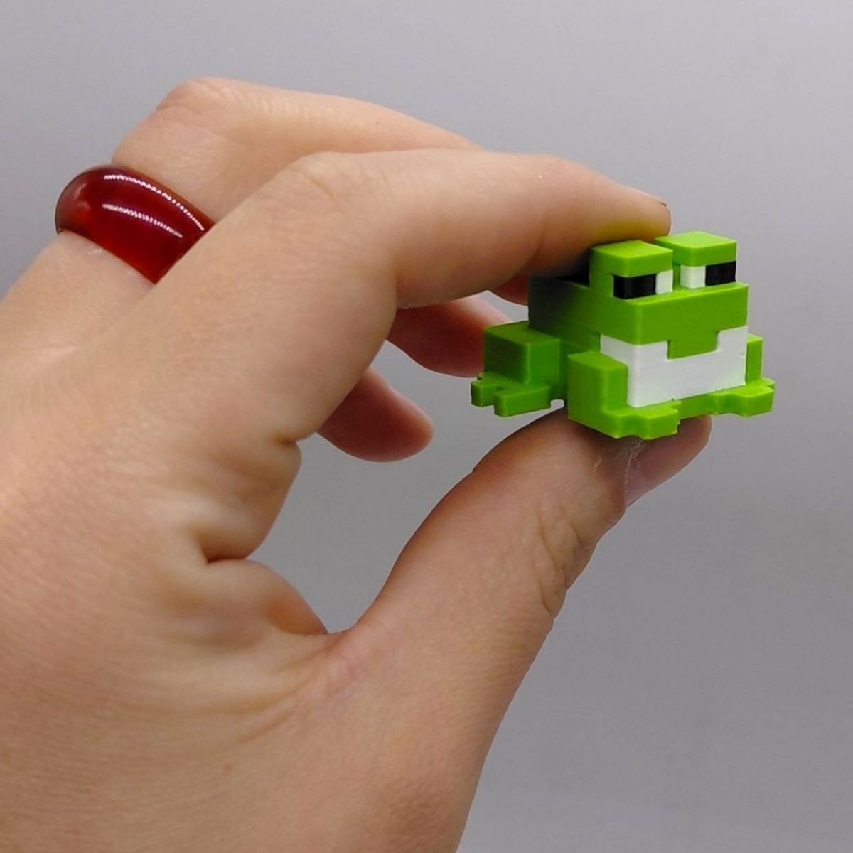 Фото3.3D Брелоки MINECRAFT / МАЙНКРАФТ FROG / ЖАБКА KEYCHAIN, ЗЕЛЕНА, 3D друк OYTOY (298041)