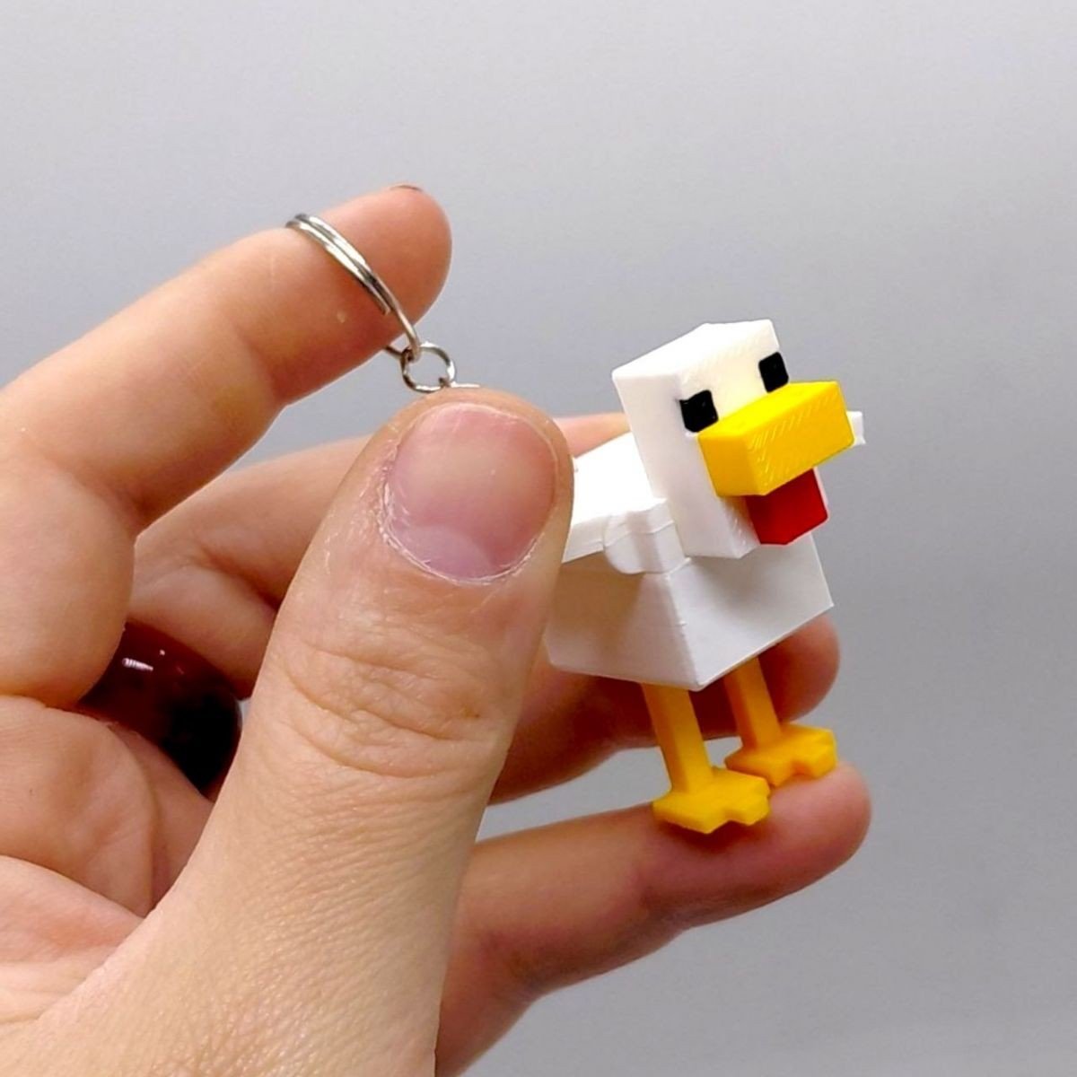 Фото3.3D Брелоки MINECRAFT / МАЙНКРАФТ CHICKEN/ КУРКА KEYCHAIN, 3D друк OYTOY (298044)