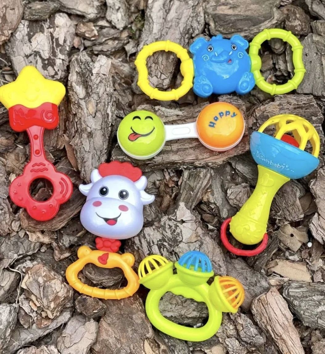 Фото3.Набір брязкалець в колбі, (Блакитний) huan le xing toys (300781)