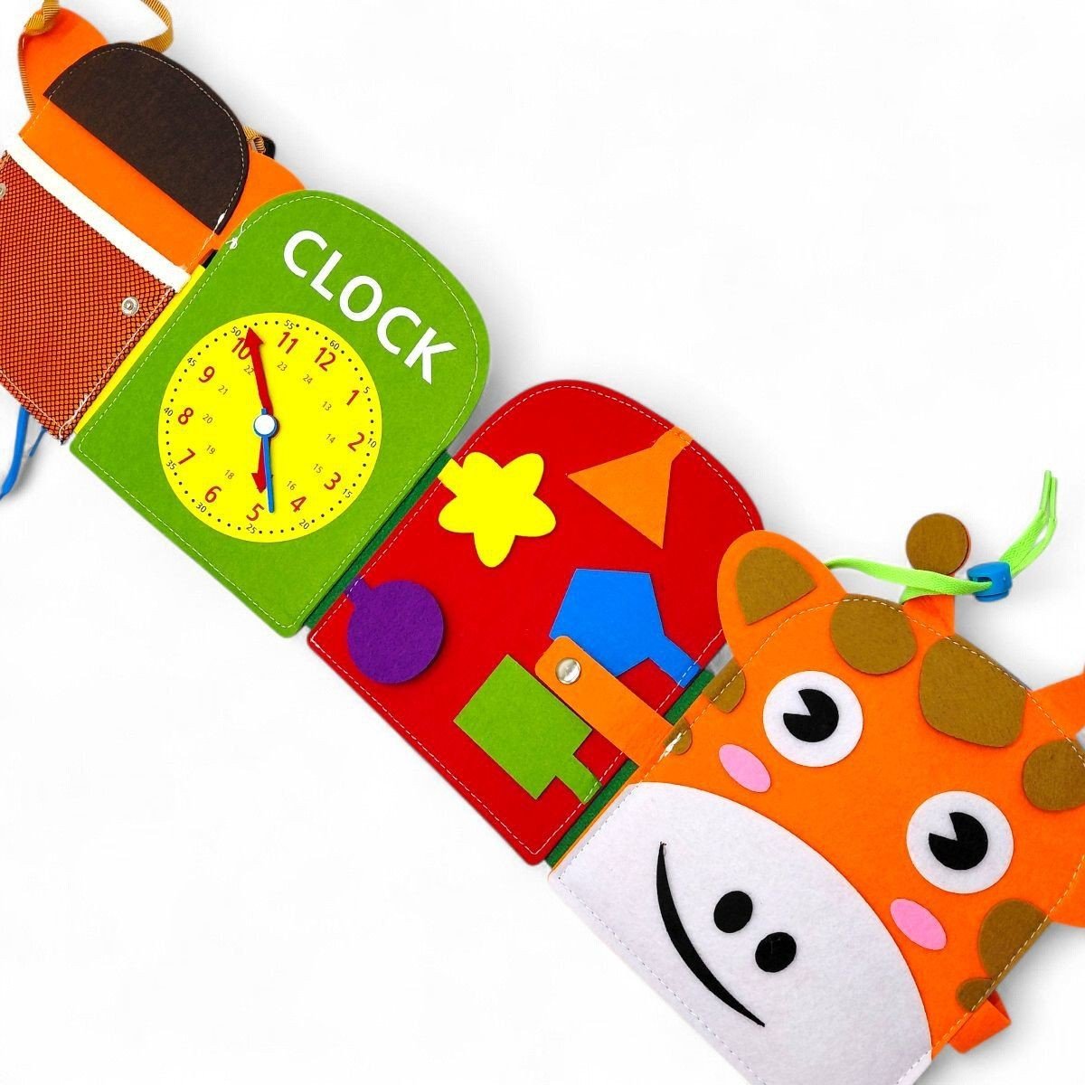 Фото4.Логічна папка (фетр, годинник, застібки, рахівничка, шнурівка, ремінець)