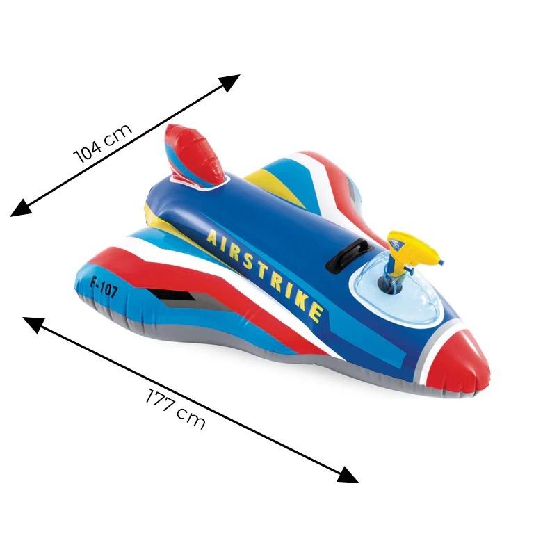 Фото4.Надувний пліт Літак (вік 3+) 117cmX104cm (СИНІЙ)