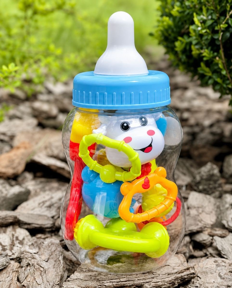 Фото4.Набір брязкалець в колбі, (Блакитний) huan le xing toys (300781)