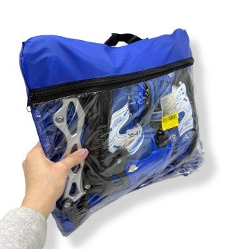 Фото1.Ролики колеса PVC розмір L (38-41) в сумці (СИНІ)