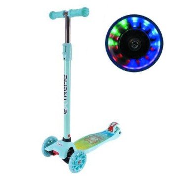 Фото1.Самокат дитячий 4-х коліс. MAXI, колеса PU світяться (БІРЮЗОВИЙ)