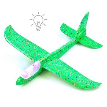 Фото1.Планер, літак-запускалка, зі світлом, 47 см (ЗЕЛЕНИЙ)
