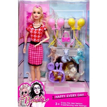 Фото1.Лялька з улюбленцями, ігровий набір (ВИД 2)