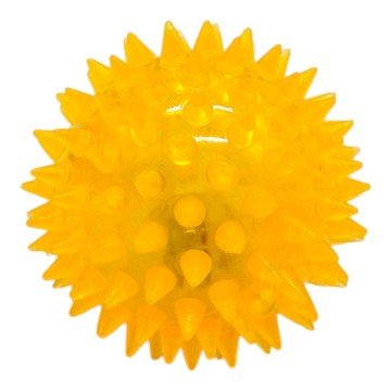 Фото1.Мʼяч-їжачок гумовий зі світлом (ПОМАРАНЧЕВИЙ)