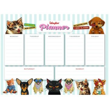 Фото1.Планер на магнітній основі з алмазною мозаїкою 