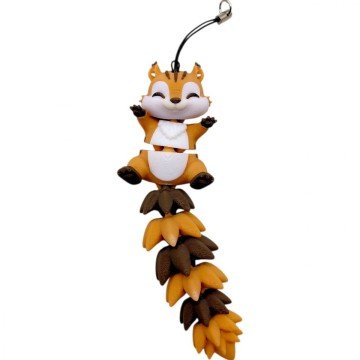 Фото1.3D Брелоки FLEXI SQUIRREL LONG TAIL/ БІЛКА ХВОСТИК KEYCHAIN, 3D друк OYTOY (298148)