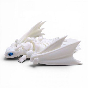 Фото1.ФІГУРКА 3D HERO DRAGON LIGHT FURY/ ДЕННА ЛЮТЬ, 3D ДРУК 