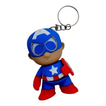 Фото1.3D Брелоки HERO CAPITAN AMERICA MARVEL / КАПІТАН АМЕРИКА Марвел KEYCHAIN, 3D друк OYTOY (298156)