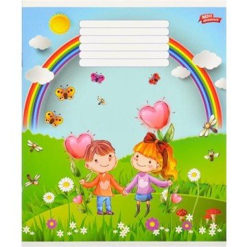 Фото9.Зошит кольоровий 12 аркушів, лінія (20 штук в упаковці)