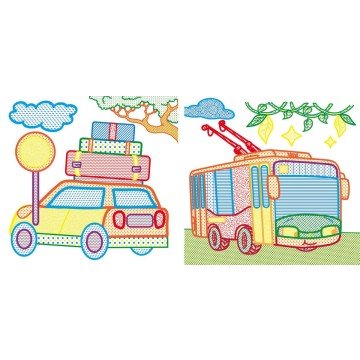 Фото1.Водні розмальовки з кольоровим контуром 