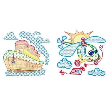 Фото2.Водні розмальовки з кольоровим контуром 