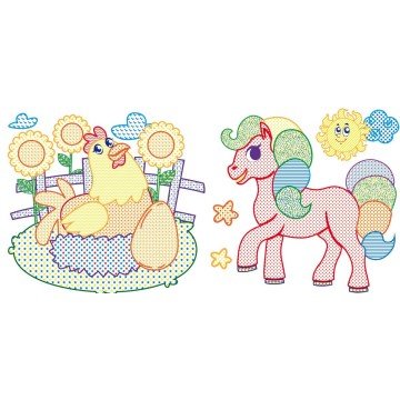 Фото1.Водні розмальовки з кольоровим контуром 