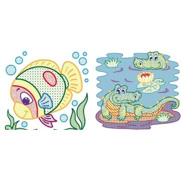 Фото1.Водні розмальовки з кольоровим контуром 