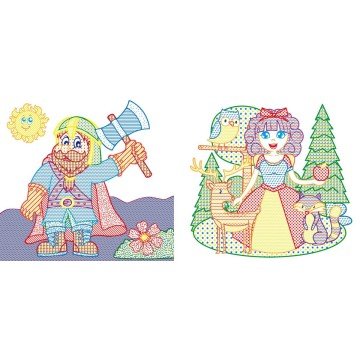 Фото1.Водні розмальовки з кольоровим контуром 